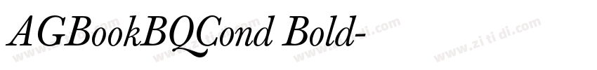 AGBookBQCond Bold字体转换